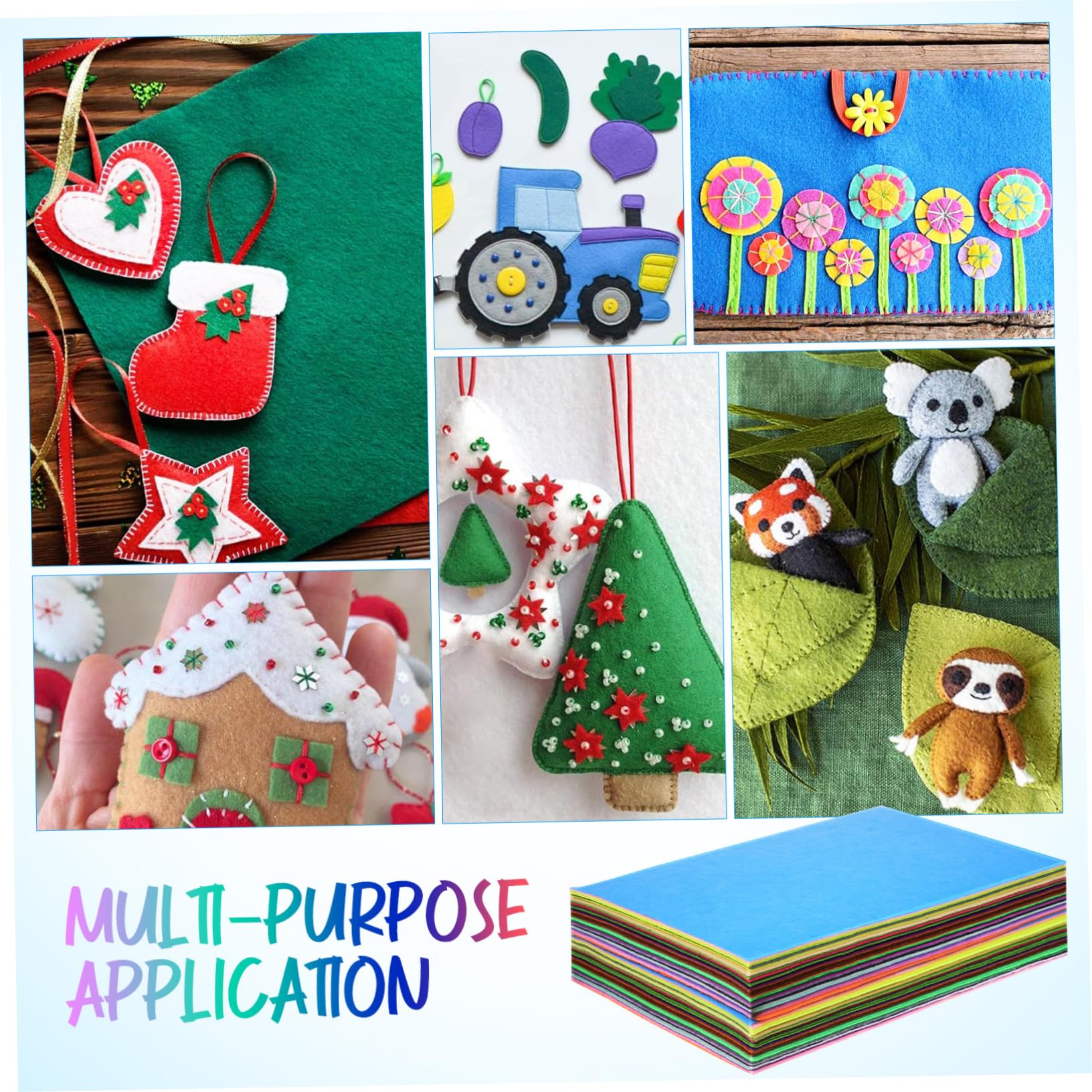 60piezas Tela De Fieltro Para Manualidades Patchwork y Decoración Del De Costura