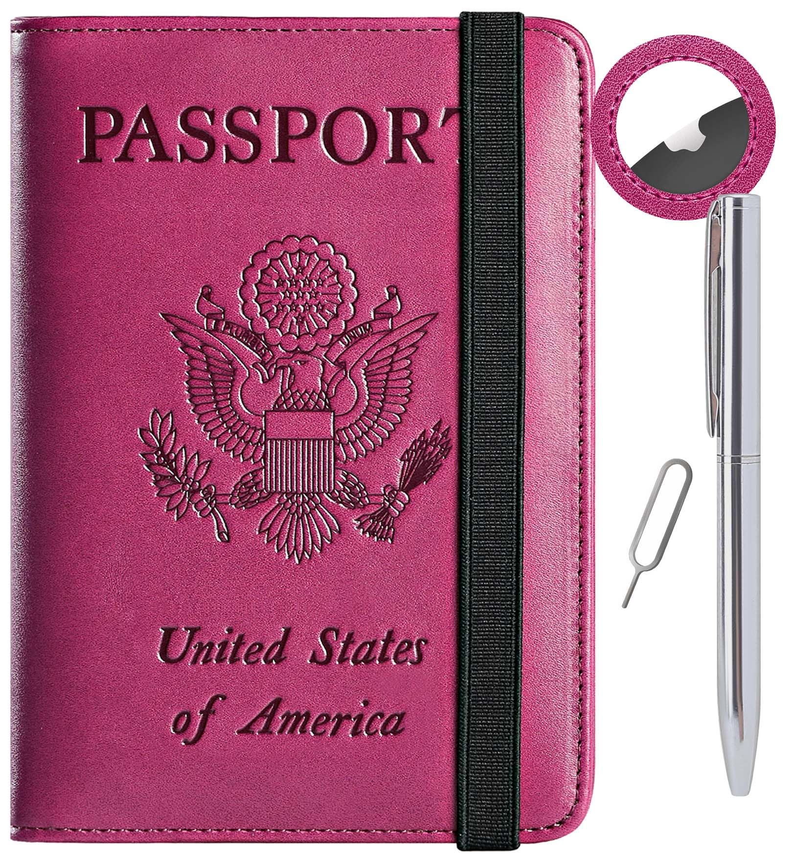 Airtag Passport Holder, Travel Essentials, Passport Cover, RFID Wallet