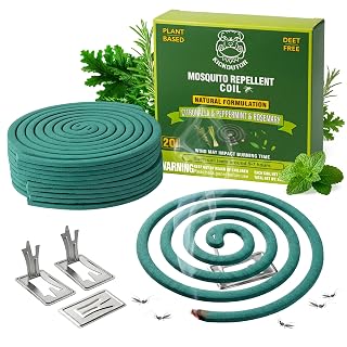 KICKOUTOR Mosquito Repellent Incense Coils with Citronella Oil, 20 Count - Amazon product rated Grade A