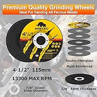 Vista 8 de Paquete de 26 ruedas de disco de molienda de corte con aleta angular de 4 1/2 pulgadas, 20 paquetes de ruedas de corte de 4.5 x 1/4 x 7/8 pulgadas