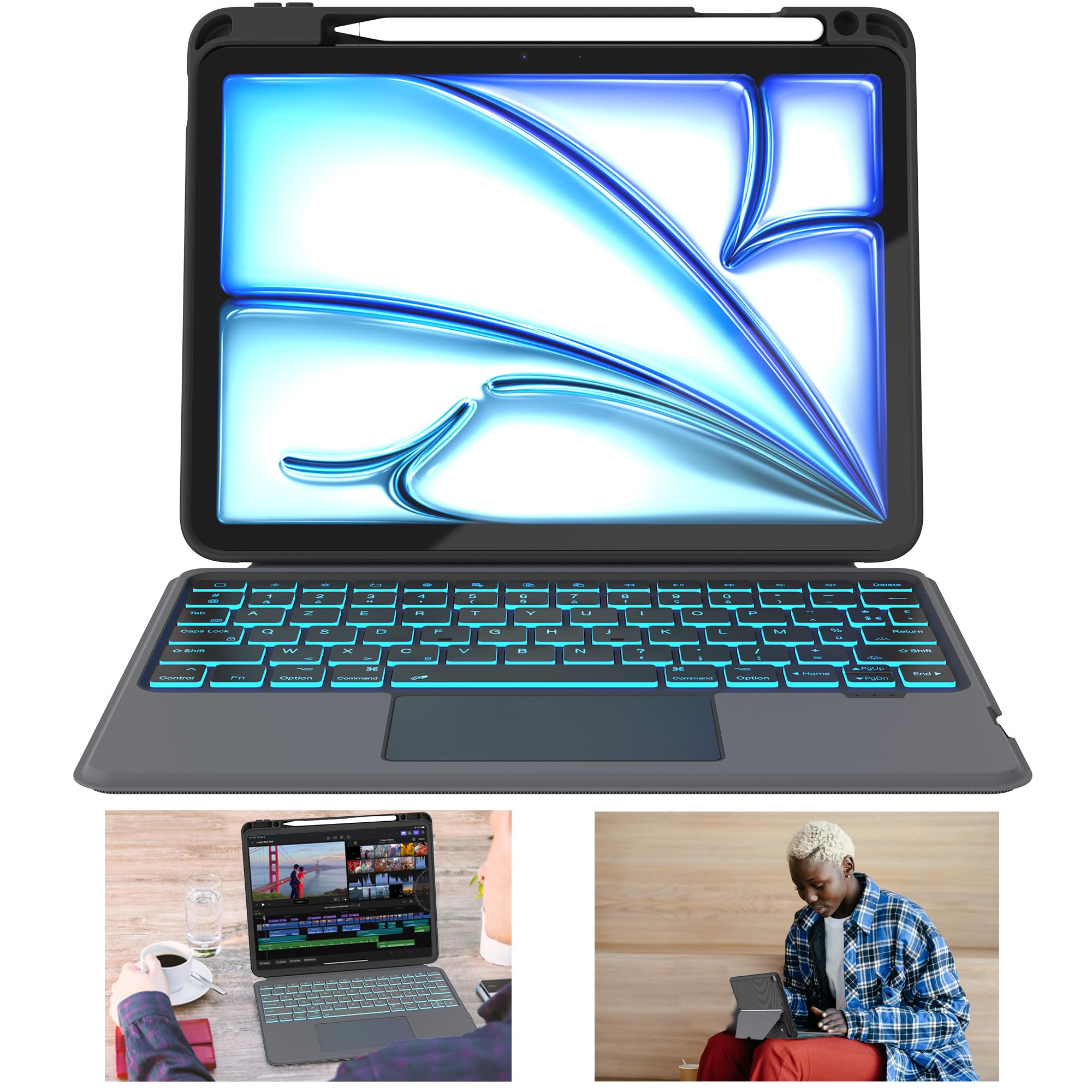 Étui Avec Clavier Pour Ipad Pro 11 2022-Étui Pour Ipad Air 5-Air 4 Avec