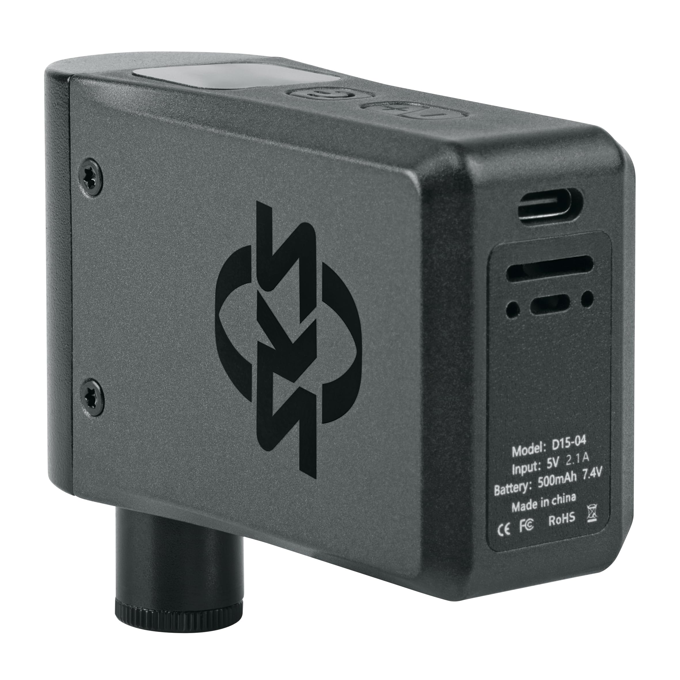 SKS Germany EMP Mini Pompe électrique (Pompe à air sans Fil pour Les déplacements, Pression réglable avec Fonction d'arrêt Automatique, tête de Pompe réversible pour valves SV/AV, câble USB et