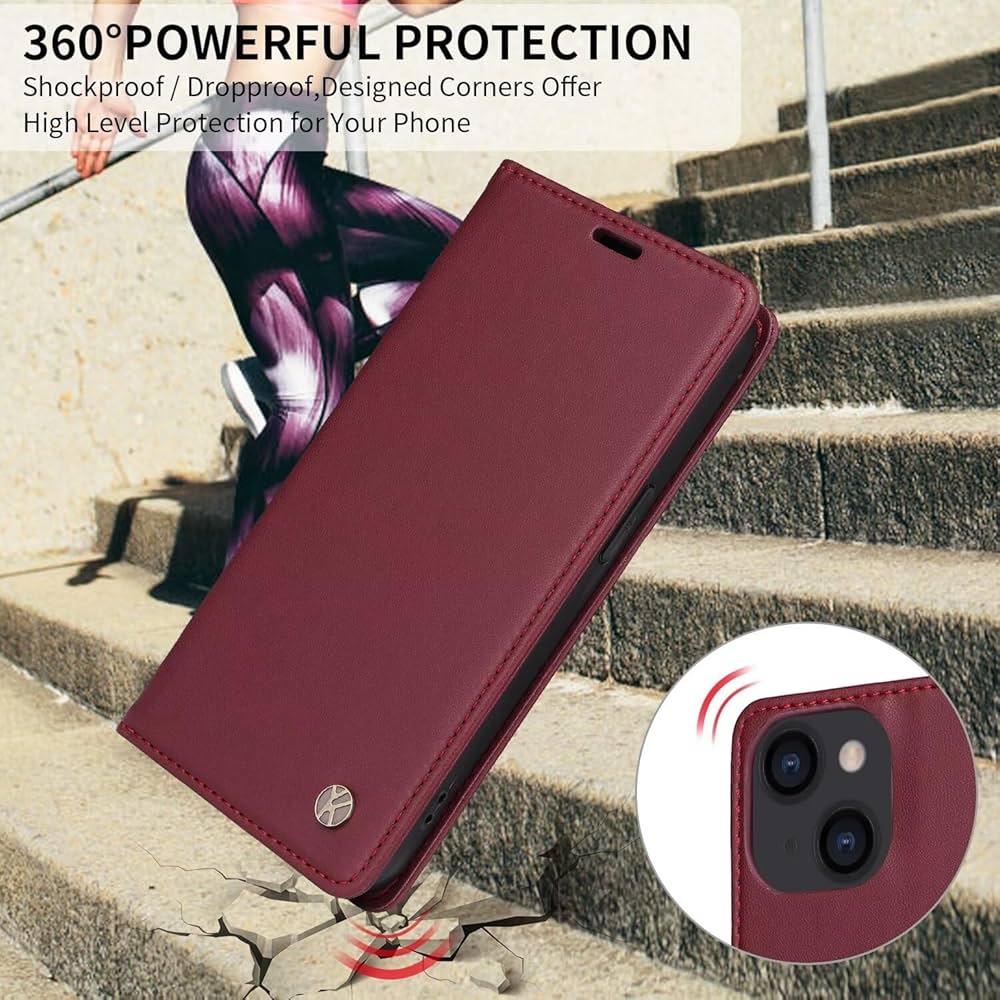 GoodcAcy Cover per Oppo A79 5G Libro Custodia Oppo A79 5G Portafoglio Pelle Premium Magnetica Flip Cover Oppo A79 5G Coque -Rosso
