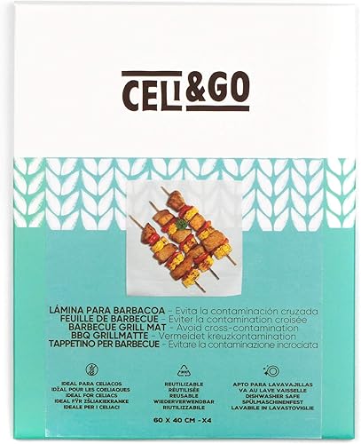 Miniatura 2 de CELI&GO Dailyart - Juego de 4 alfombrillas para parrilla al aire libre, antiadherentes, alfombrillas para barbacoa, para hornear, herramientas de