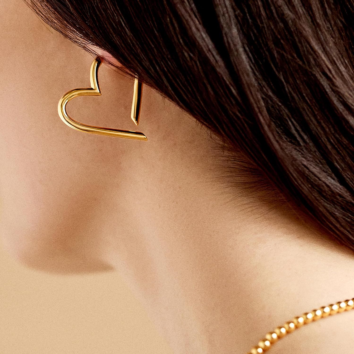 BaubleBar Heart Earrings Collection for Women, Gold Plated Hypoallergenic Fashion Jewelry
