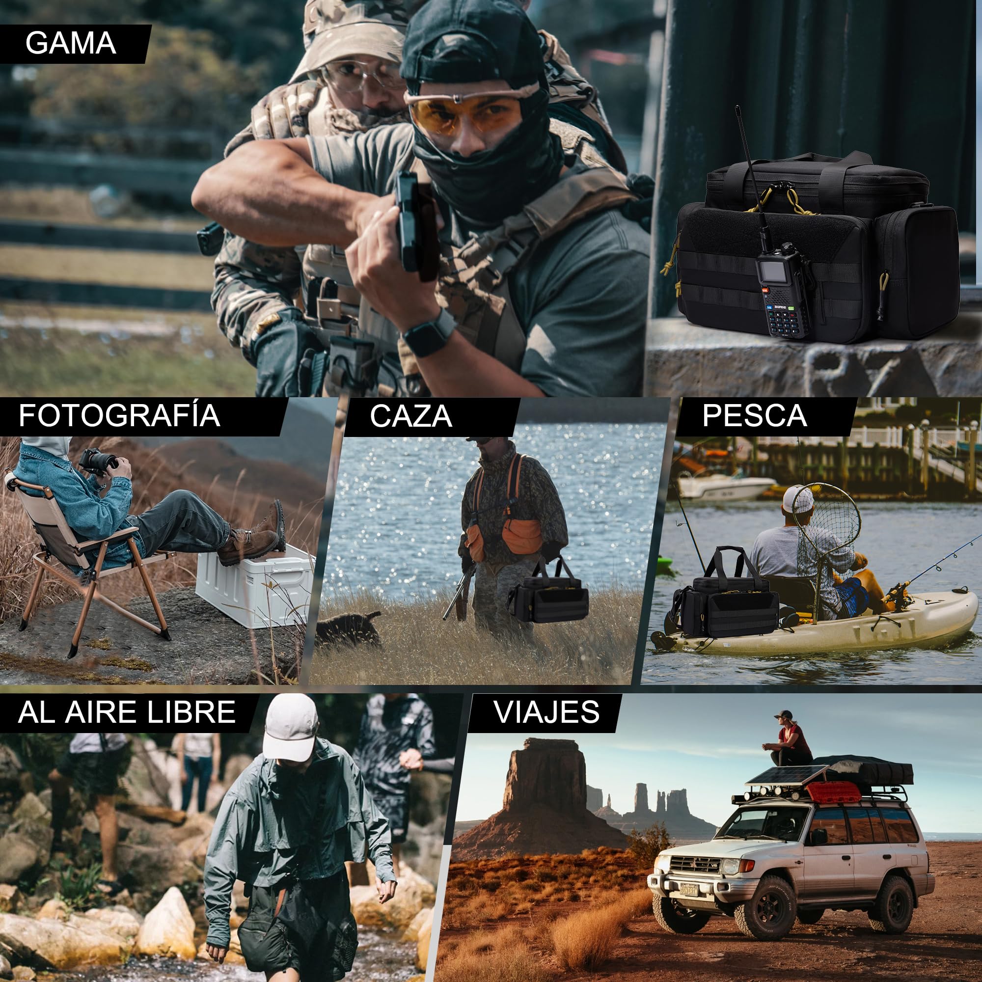OneTigris Range Bag, Bolsa de Policía, Bolsa de Armas Tácticas para Caza, Campo de Tiro, Pesca, Senderismo