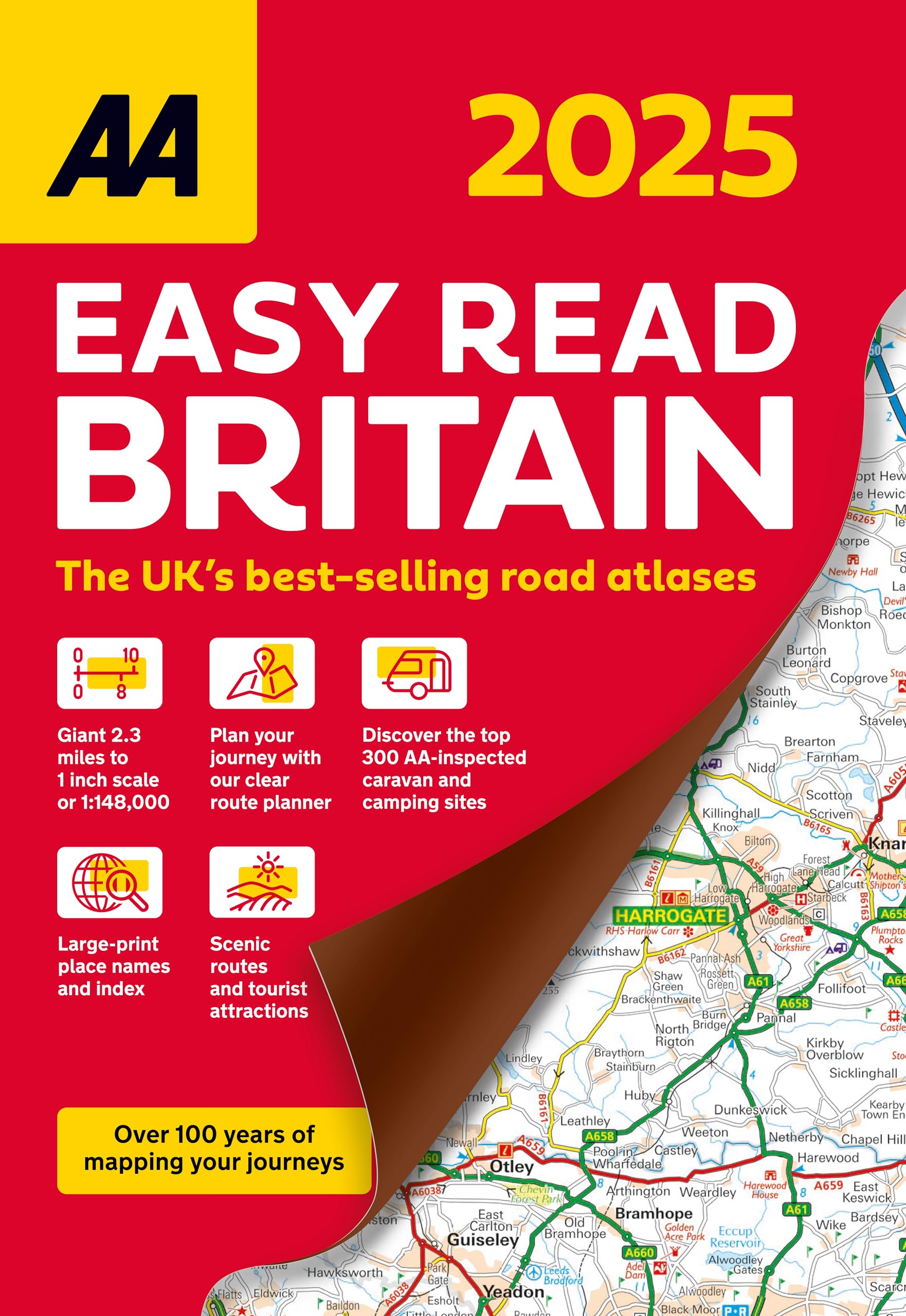 Easy Read Britain 2025 Flexibound (AA Road Atlas) (UK Road Atlases) (AA Road Atlas Britain)