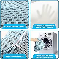 Vista 5 de DIKEDON Almohada de apoyo lumbar de espuma viscoelástica, cojín de apoyo para aliviar el dolor de espalda baja, almohada lumbar ergonómica