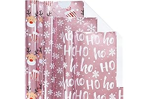LeZakaa Pink And Silver Christmas Wrapping Paper