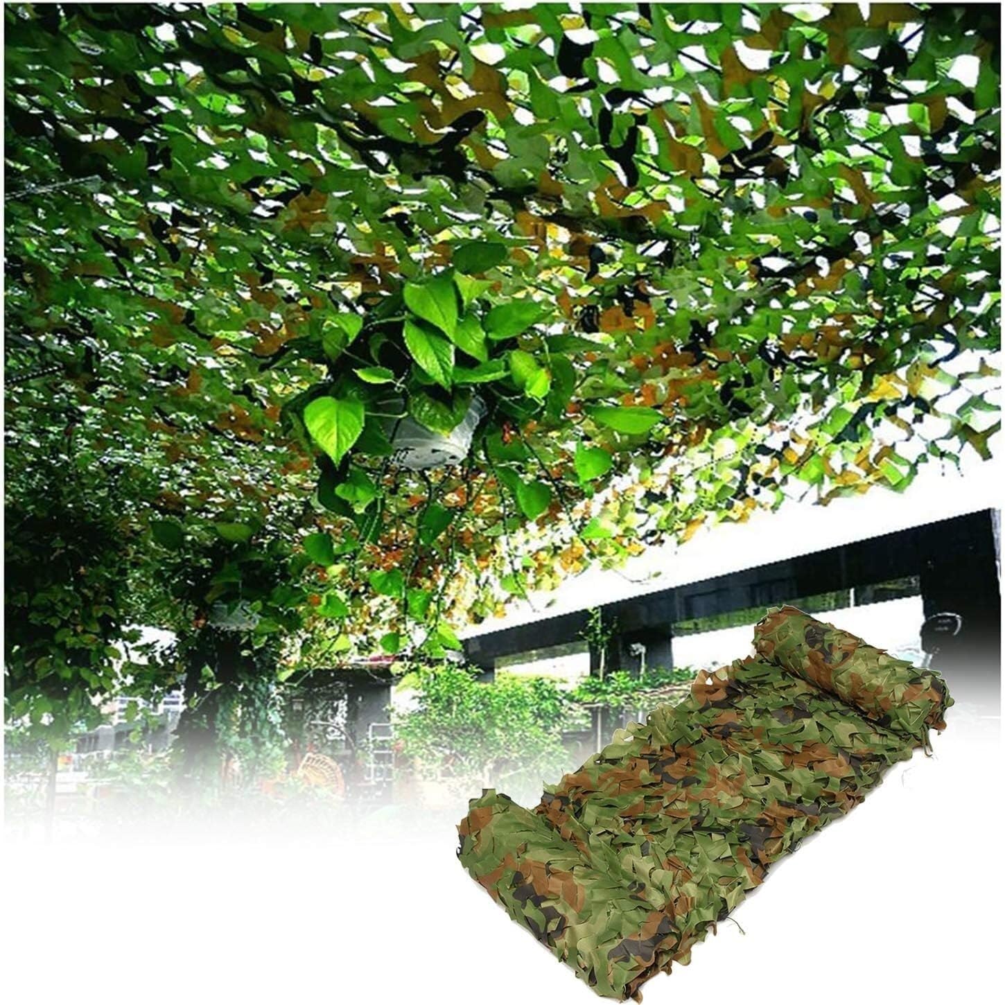 GCX- Rollos de Red de Camuflaje, Sombra de Caza de Tela Oxford, Red de Camuflaje for Sombra al Aire Libre observación de Aves de la Selva Multifuncional(8 * 10m(26.2 * 32.8ft))