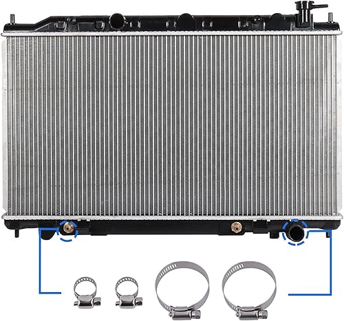 Miniatura 4 de SCITOO 2 radiador 2415 x 1 abrazadera de manguera de 8 a 0.394 in x 2 de 30 a 1.969 in x 2 para Nissan 2002-2006 para Nissan para Altima 3.5L