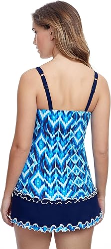Miniatura 2 de Profile by Gottex Tankini estándar Ocean Blues D-Cup para mujer