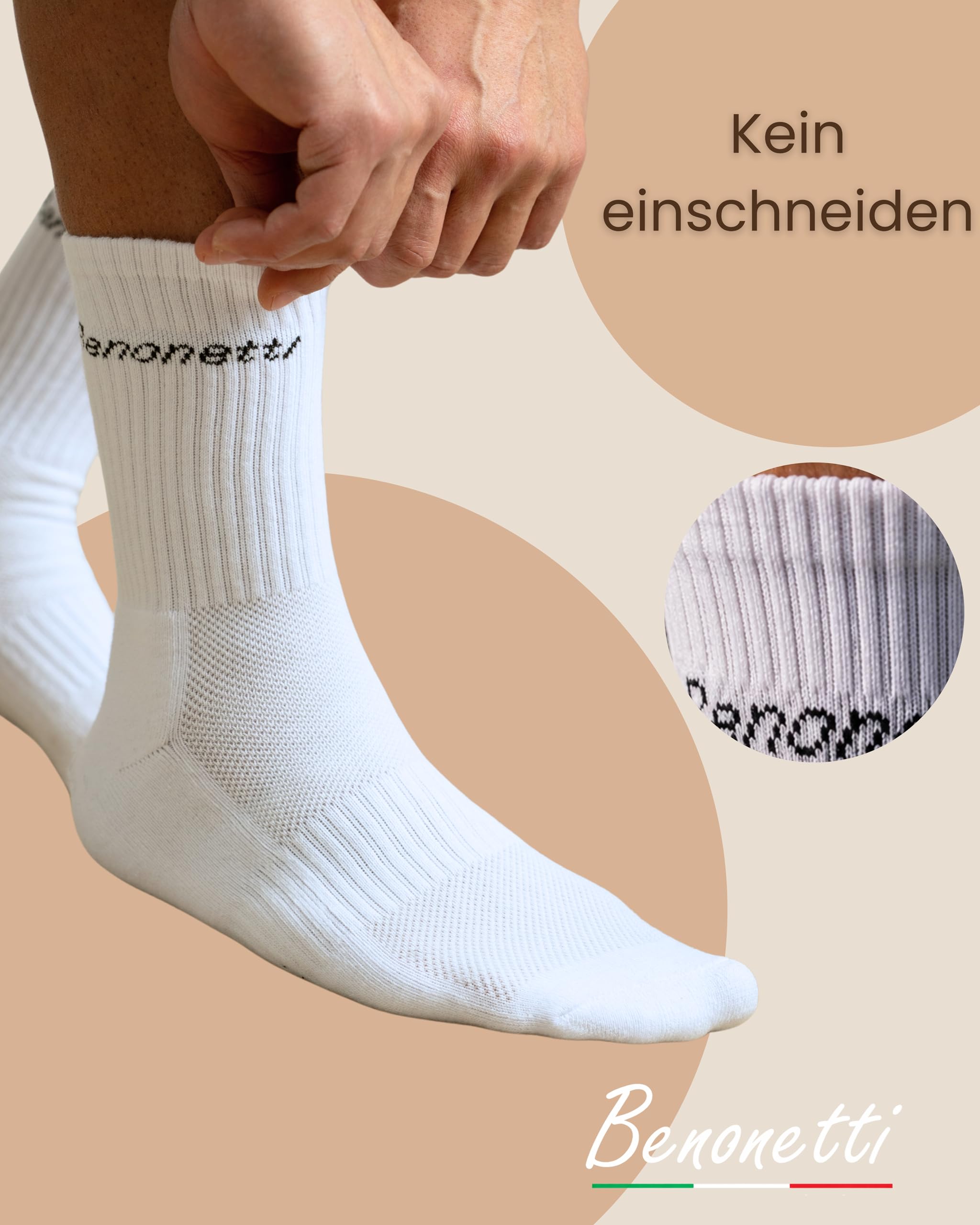 Tennissocken Damen & Herren, 9 Paar, atmungsaktive Baumwollsocken mit weicher Komfort-Frotteesohle, Airmesh, kaum spürbaren Nähten & Komfortbund