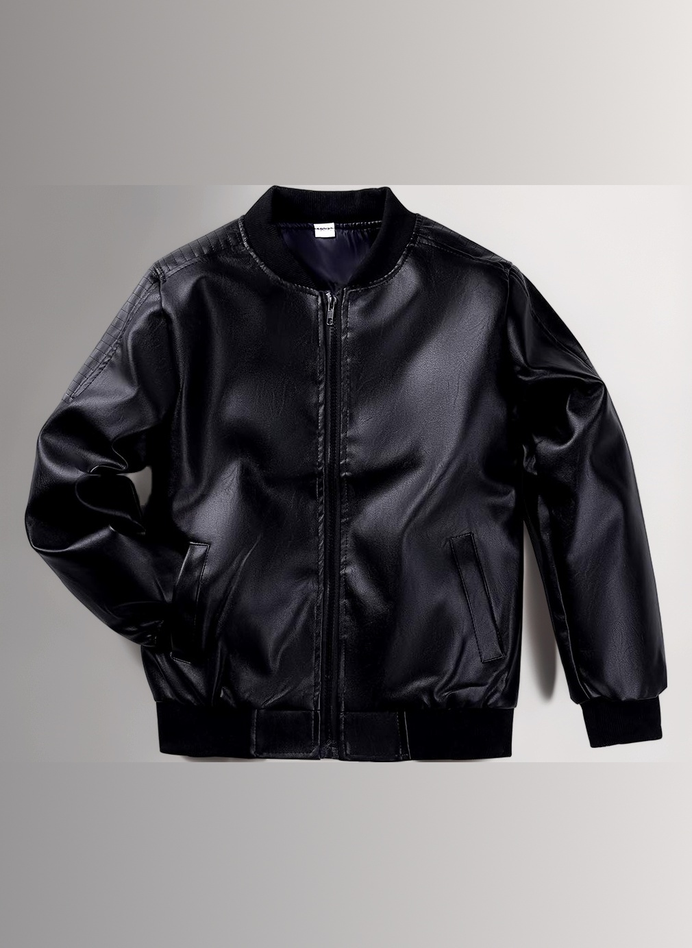 Boy's Leather Jacket Childrens Bomber Motorcycle Biker Fake Leather Coat