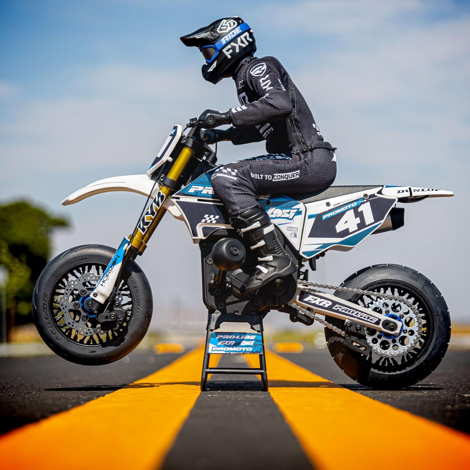 Pro-Line Racing 1/4 Supermoto Tire Front MTD Black Wheel PM-MX/SM PRO1022210 RC Tire