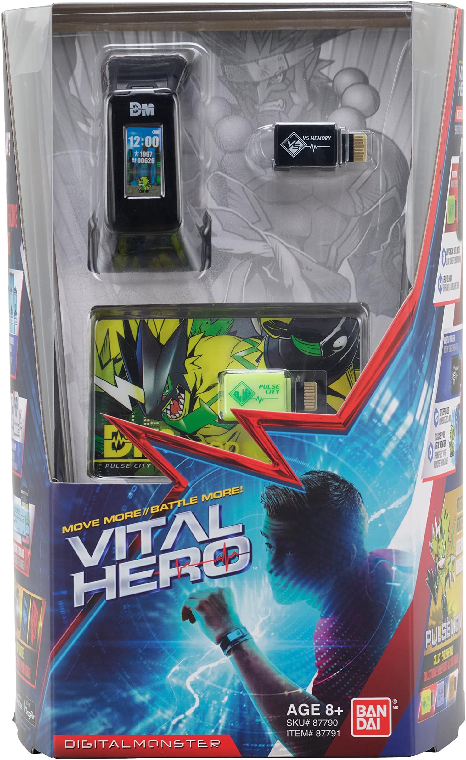 Digimon - Vital Hero Interactive Fitness Tracker/ Digital Watch/ Virtual Pet (Black)