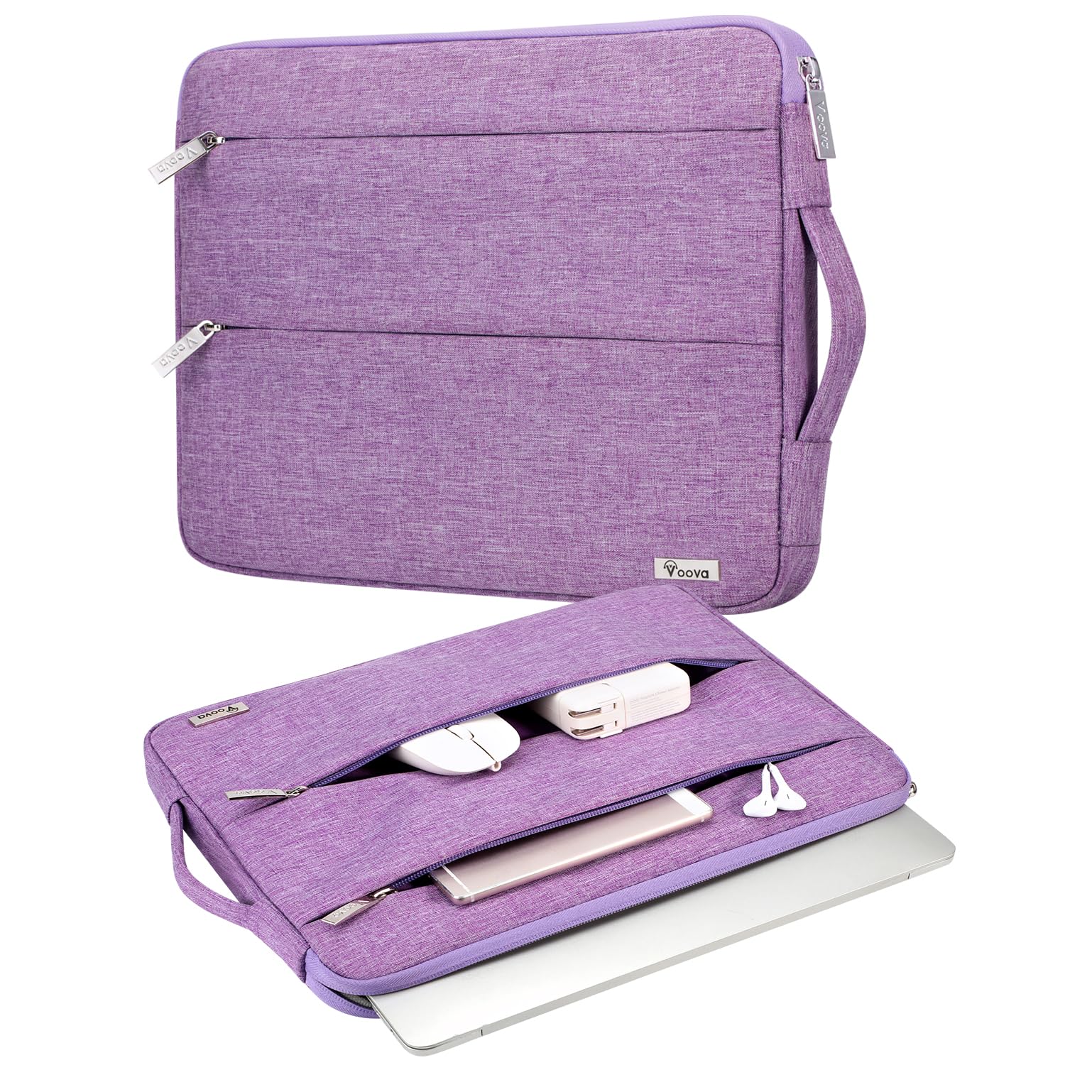 Voova 13.3-13 Inch Laptop Sleeve, MacBook Case，Laptop Case,Lavender