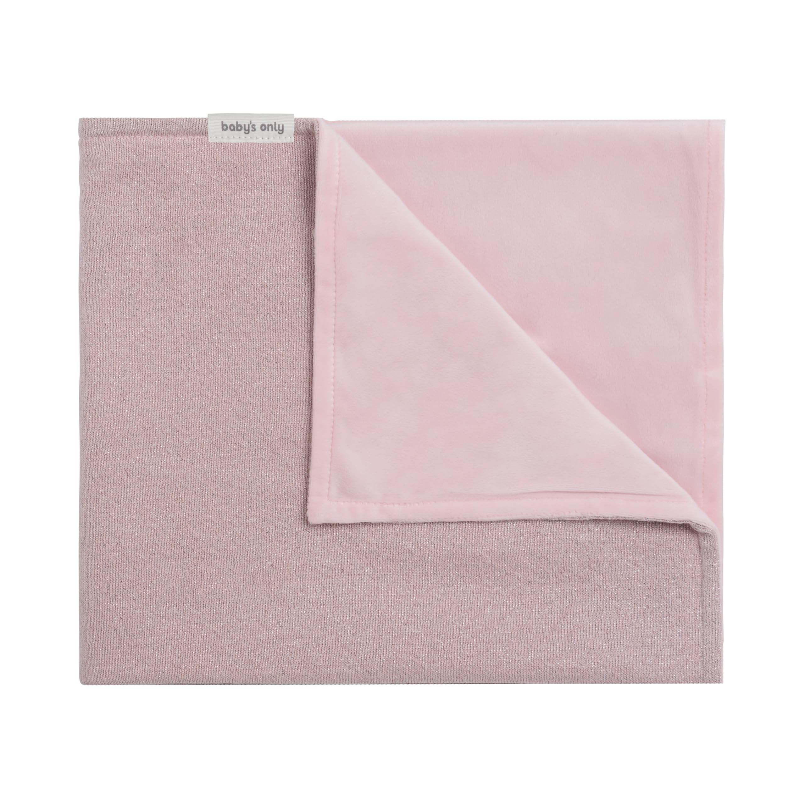 Baby's Only - Coperta per culla soft Sparkle - Silver-Pink Melee - 70x95 cm