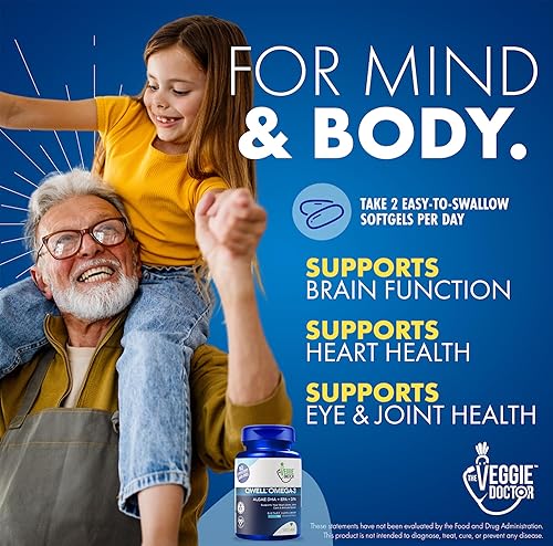 Miniatura 6 de Suplemento de Omega 3 vegano  Omega 3 de algas con DHA EPA DPA  Cápsulas veganas de algas  Alternativa al aceite de pescado  Fórmula de aceite de