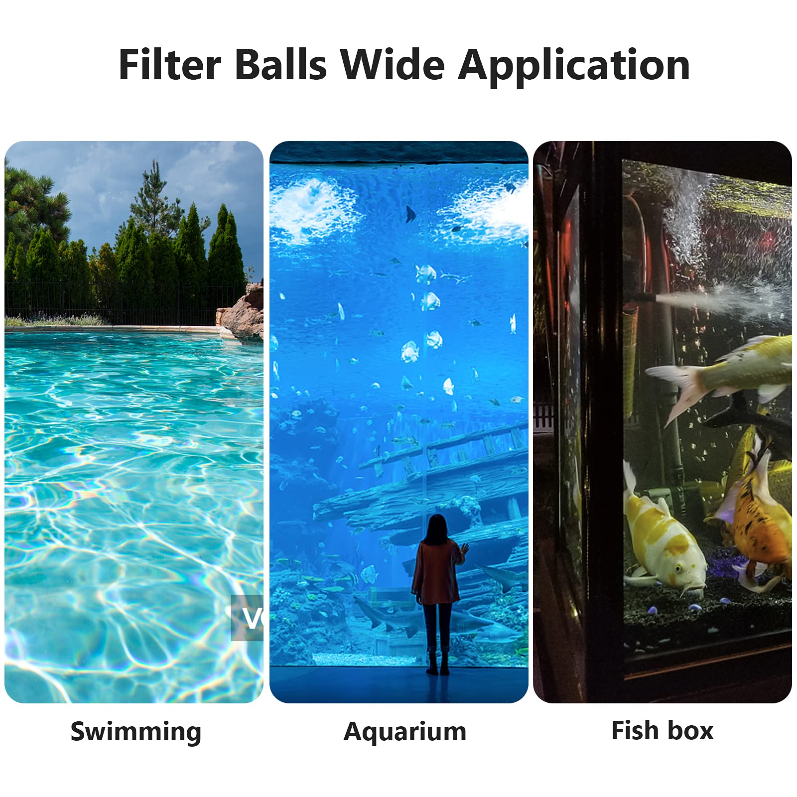 1500g Boules de Filtre de Piscine Équivalent à 55 kg de Filtre à Sable, Réutilisables de Balle Filtrante Piscine Convient à Divers Systèmes de Filtration de Piscine