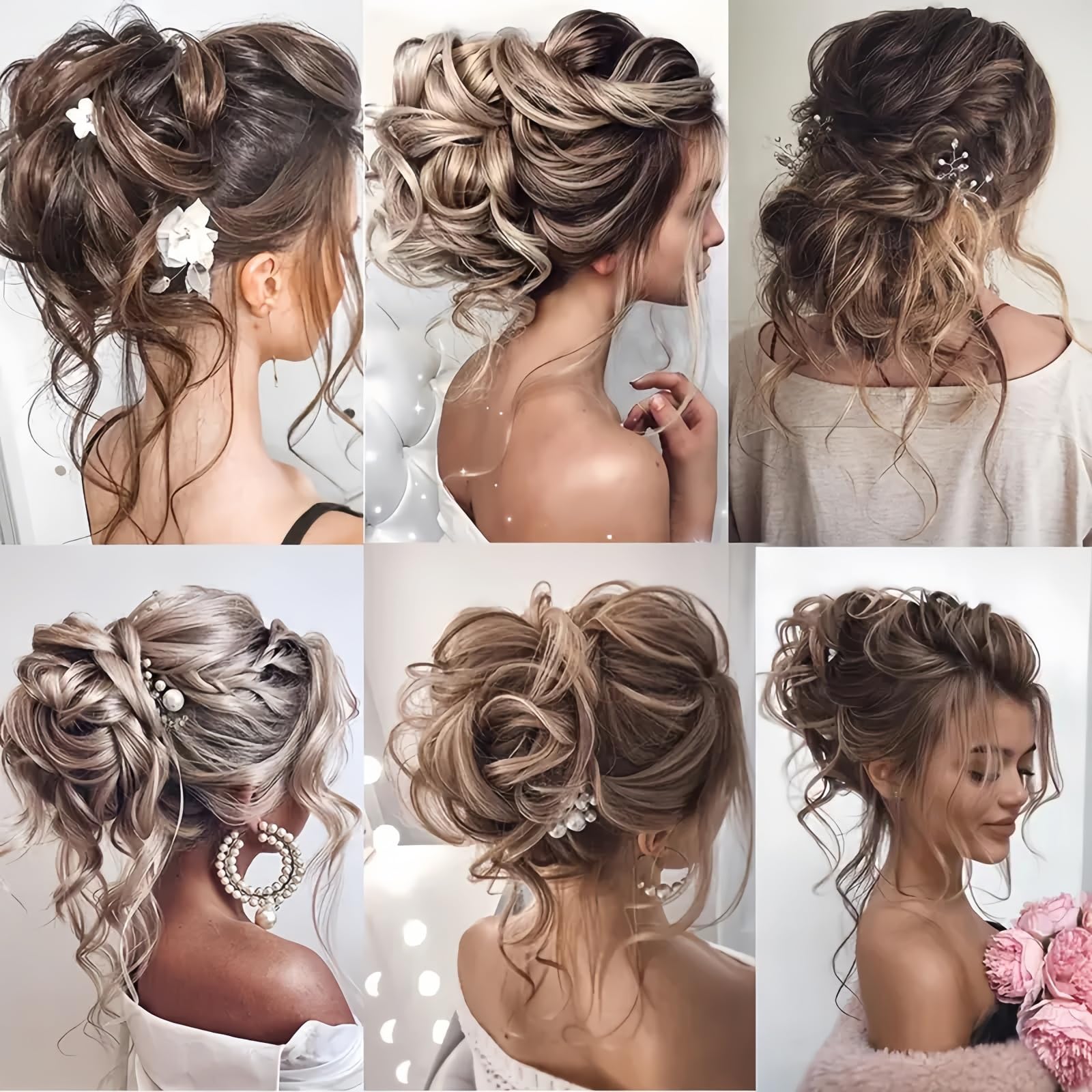 Blonde Synthetic Hair Piece with Claw Clip for Messy Bun Tousled Updo Ponytail Extensions for Women (#Blonde) - Image 4