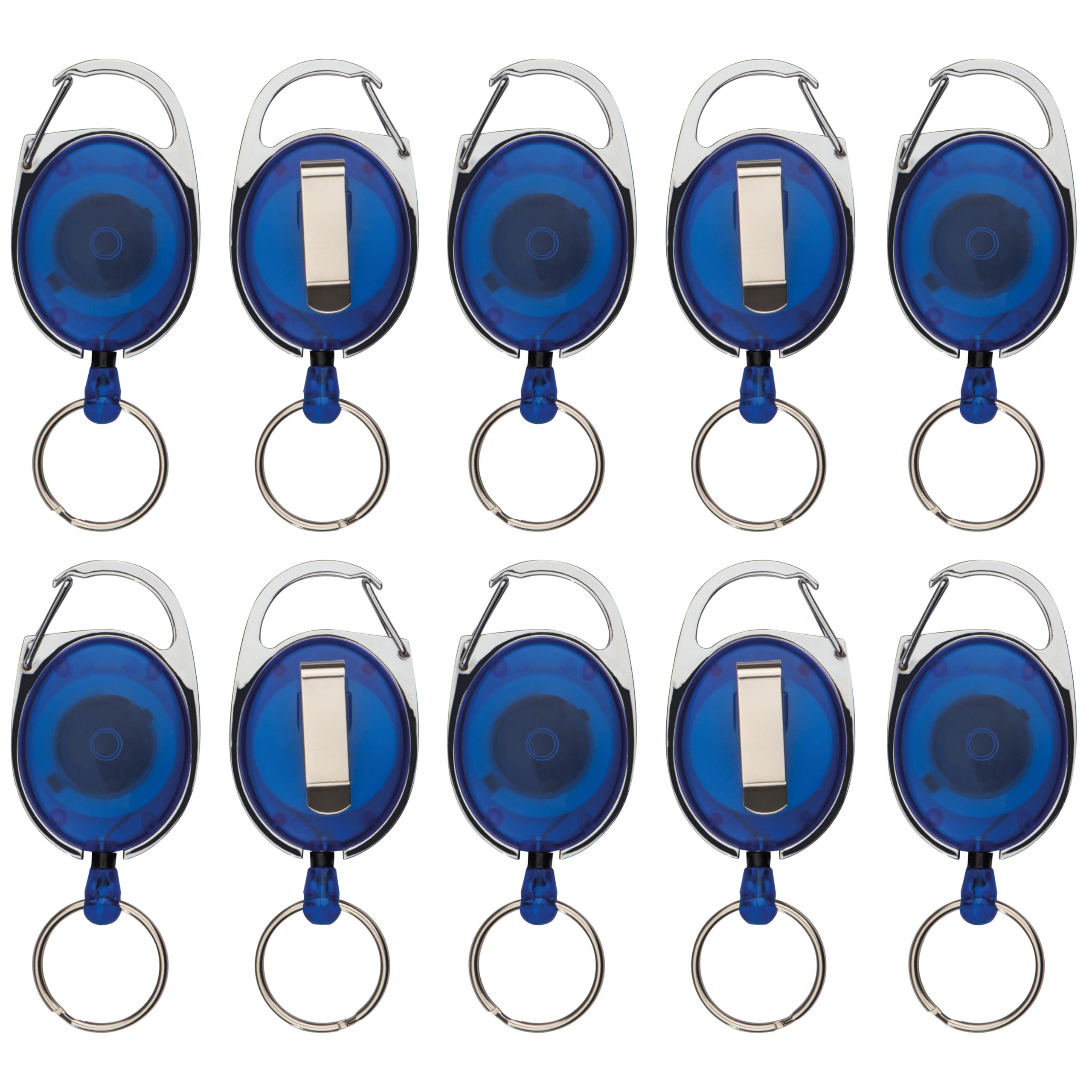 Porta Skipass Blu Trasparente con Portachiavi, Cartellino, Ausweisjojo, Yoyo 10-pc