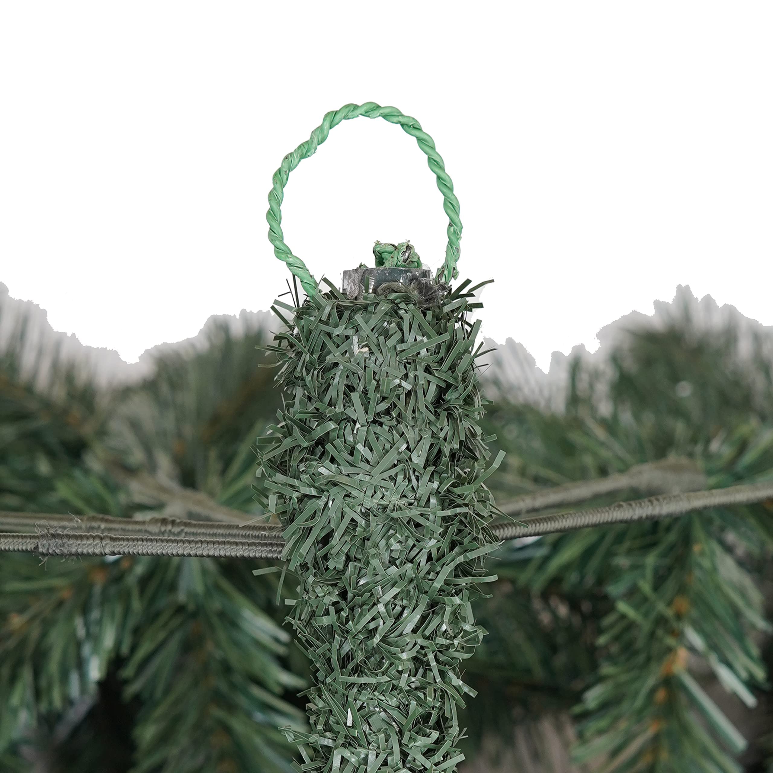 GIOVE Albero di Natale a Parete Sottosopra H 135 cm in PVC da Appendere Apertura ad Ombrello 2 Parti + Gancio