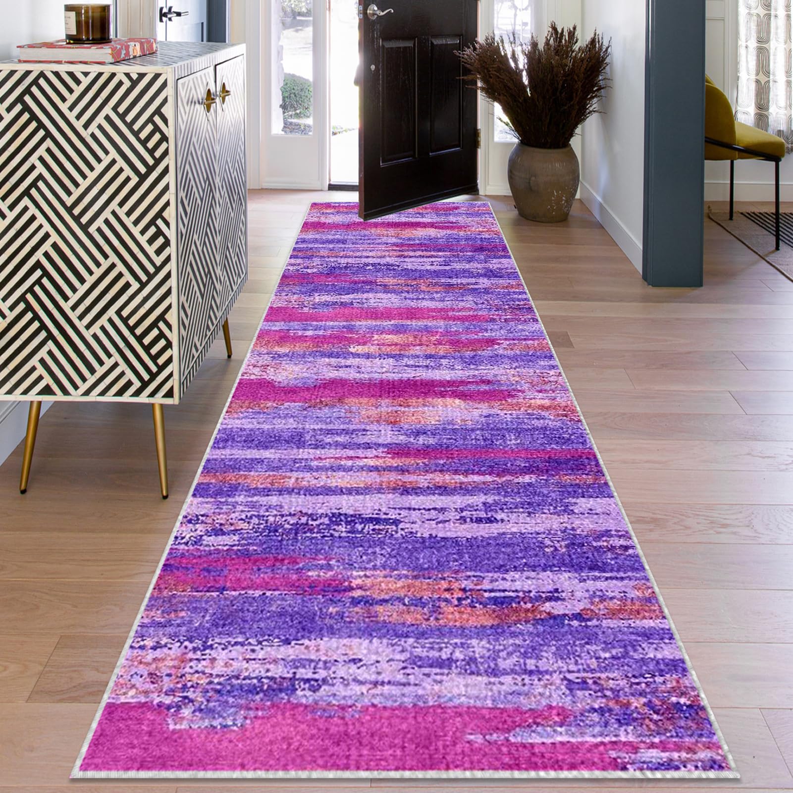 Alfombras de área pelo corto para salón dormitorio de 65x150cm transitable
