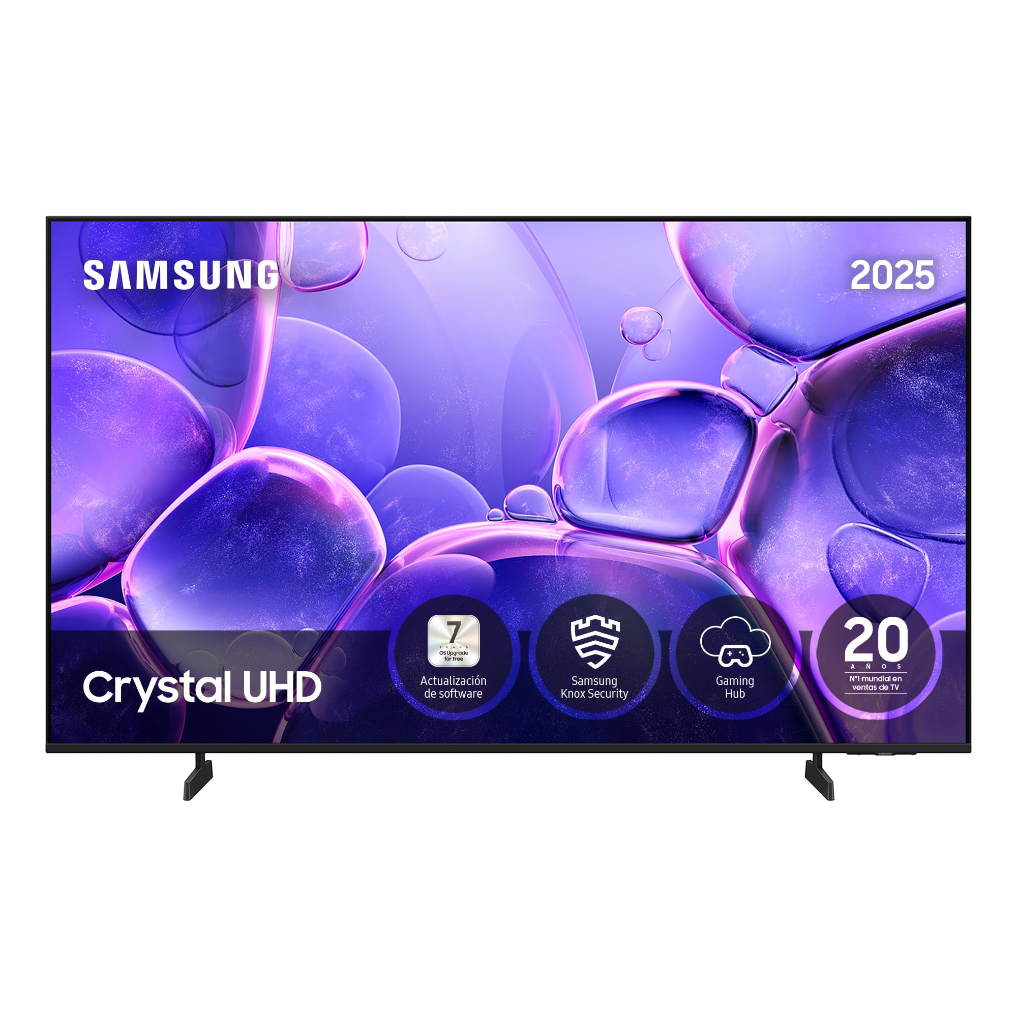 Samsung TV 55 Pulgadas Crystal UHD U8075F 4K Smart TV, Colores increíbles con Crystal Processor 4K, Escucha Todos los Altavoces con Q-Symphony, Datos protegidos Knox Security y Gaming Hub - 1