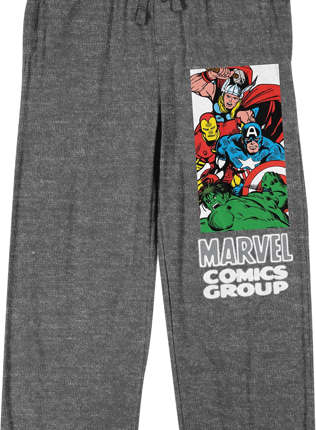 Marvel Comics Presents Superheroes Men's Heather Gray Sleep Pajama Pants