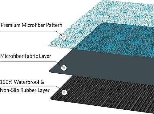 Miniatura 7 de Shape28 Tapete de cocina ultrafino para baño con parte trasera de goma antideslizante, 35 x 23 pulgadas, diseño latte 4T