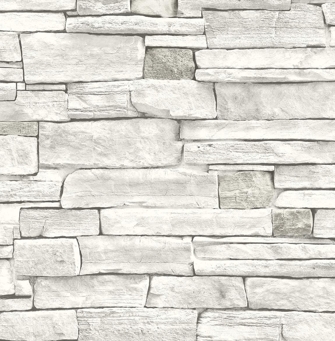 NextWall Faux Stacked Stone Peel and Stick Wallpaper
