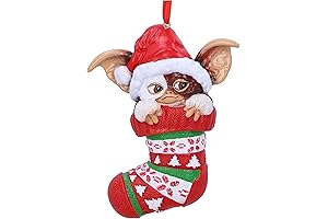 Nemesis Now Goonies Christmas Ornaments Gizmo in Stocking Hanging Festive Decorative Ornament for Christmas