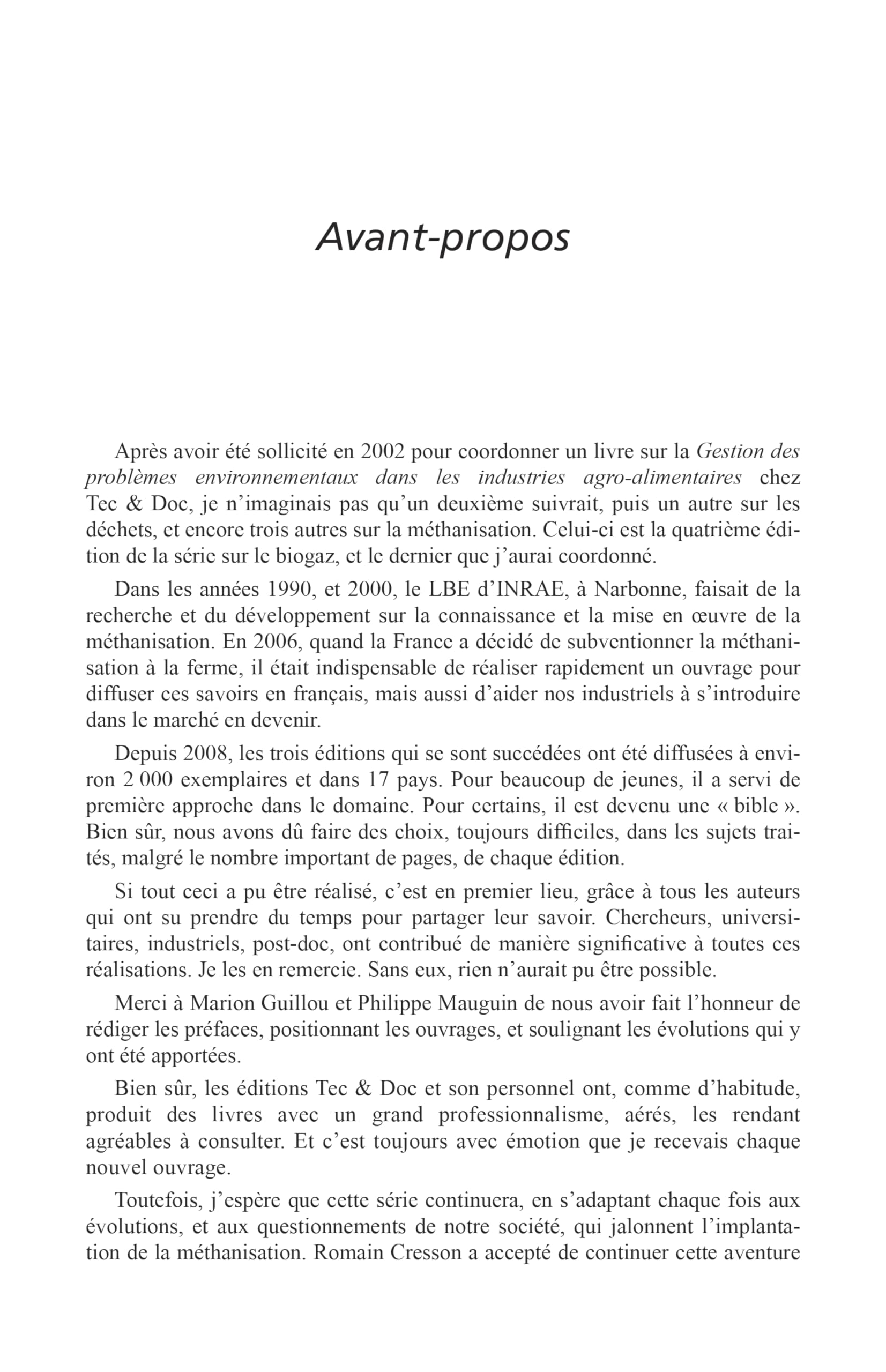 La méthanisation - 4e édition