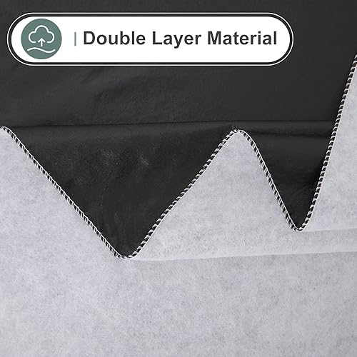 Miniatura 4 de misaya Mantel rectangular de vinilo impermeable, mantel con parte trasera de franela, mantel de plástico lavable para cena, cocina, al aire libre