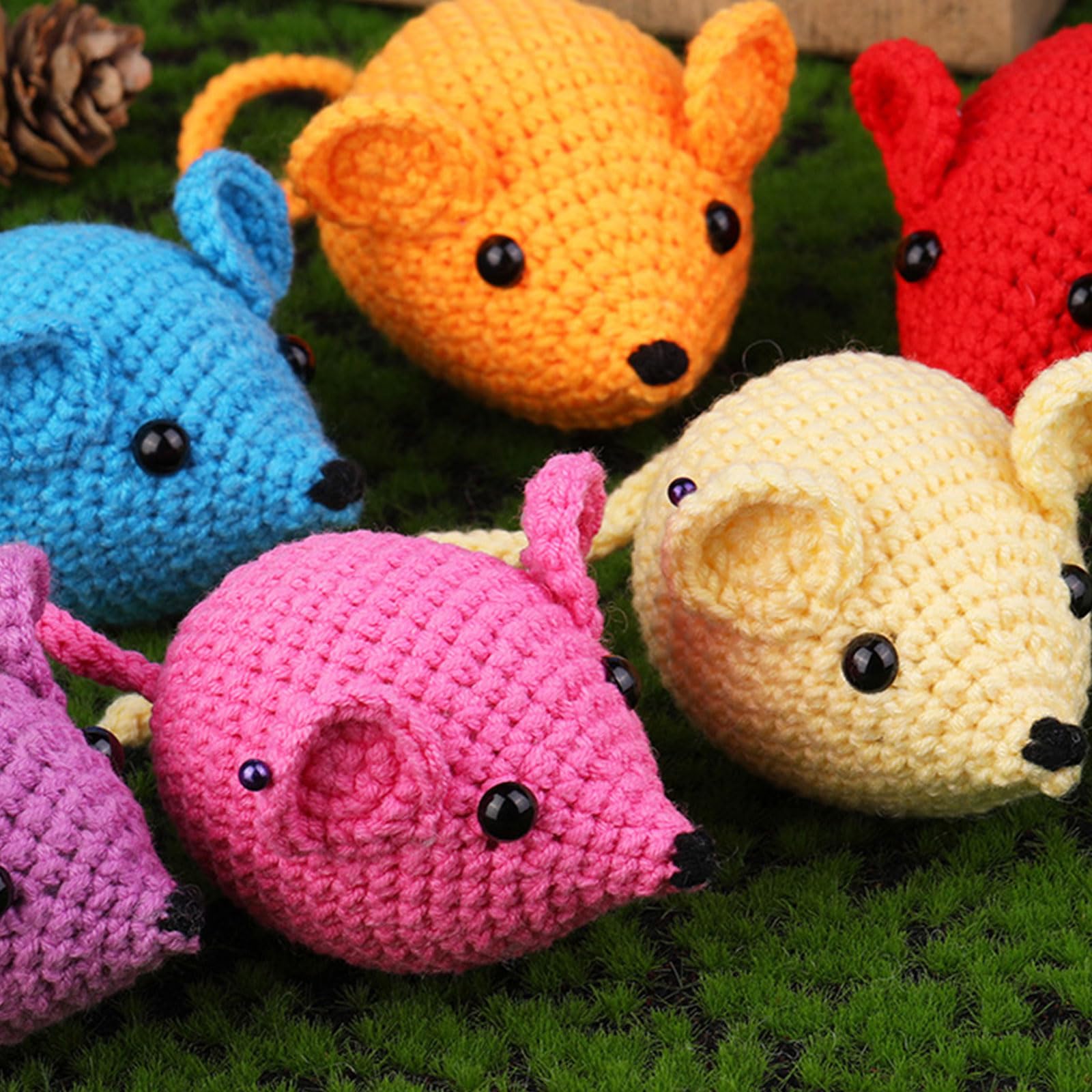 Kit de ganchillo de animales sin terminar con herramienta de ganchillo para muñeca, ganchillo, marcador de tejer, kit de accesorios