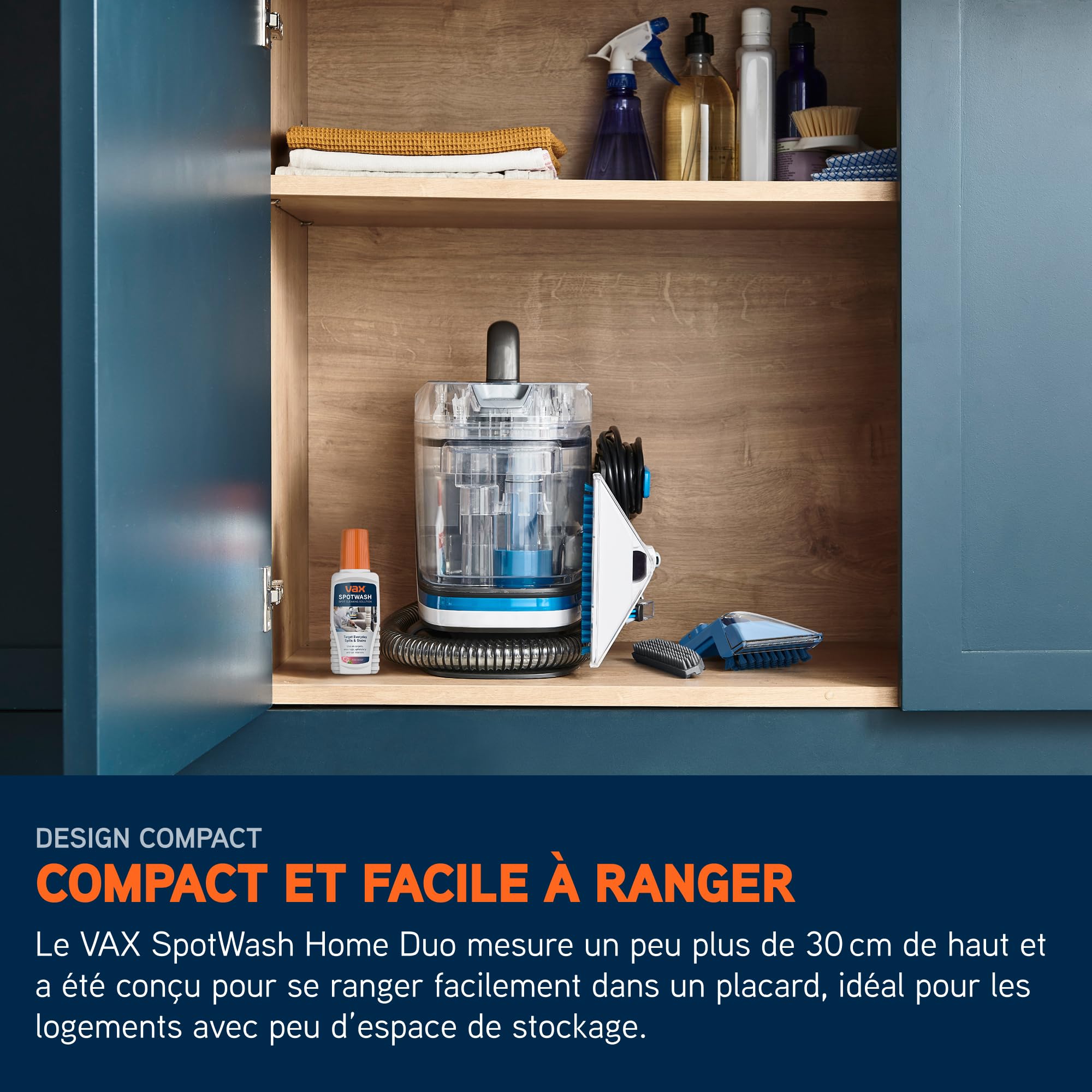 Vax SpotWash Home Duo Spot Nettoyeur, détachant pour shampouineuse tapis et tissus d'ameublement, séchage rapide, protection antimicrobienne et nettoyage en profondeur de plusieurs surfaces