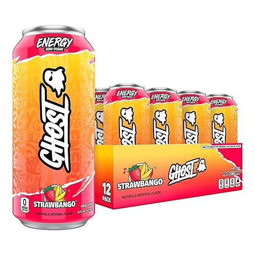 Energy Drink - 12-Pack, Strawbango, 16oz - Energy & Focus