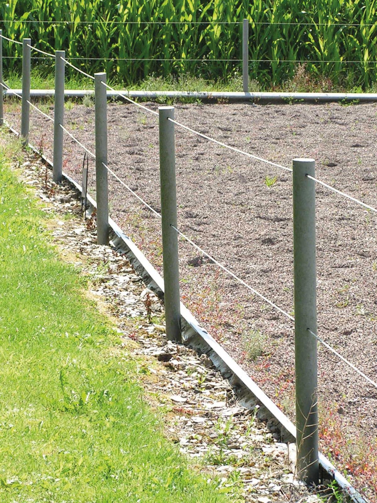 20er Pack Rundpfosten Ø 4,5 cm Länge 85 cm, Garten Zaun Teichbau
