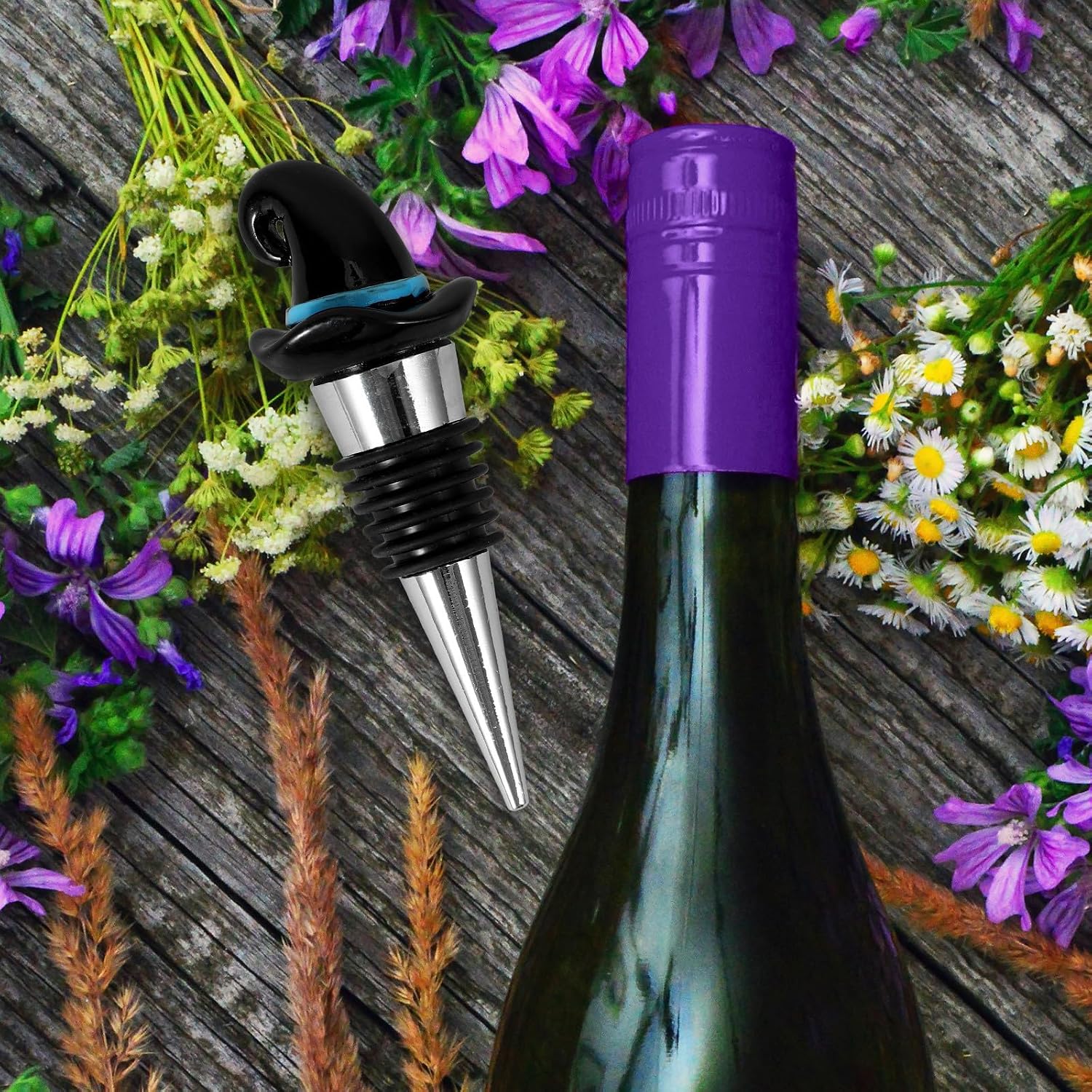 Halloween Season Witch Hat Resin Bottle Stopper for Wine and Beer