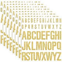 Vista 64 de 8 Sheet Glitter Letter Stickers Vinyl Alphabet Stickers Waterproof Self Adhesive Stick on Letters for Poster Bulletin Board Mailbox School