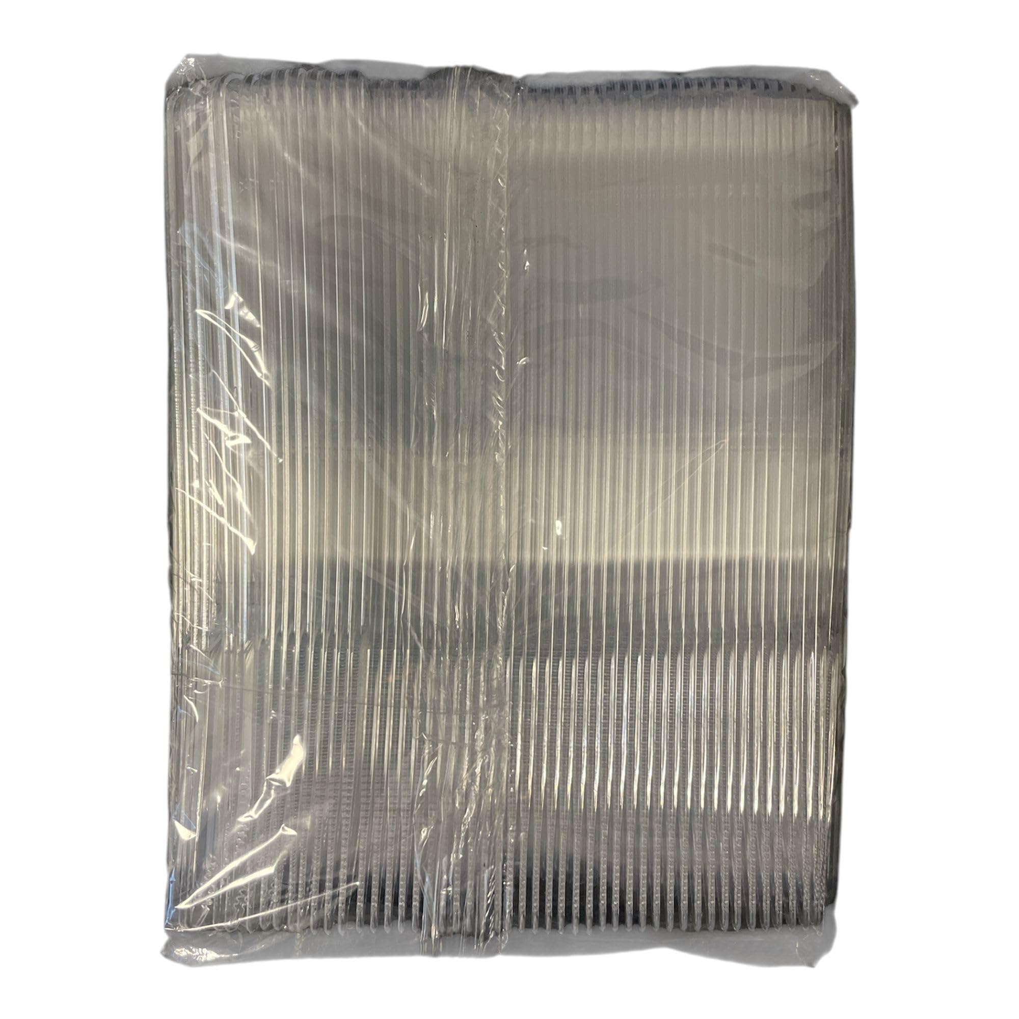 Lauroo Plastikmesser LUX Mehrwegmesser Plastikbesteck - Transparent 100 Stück