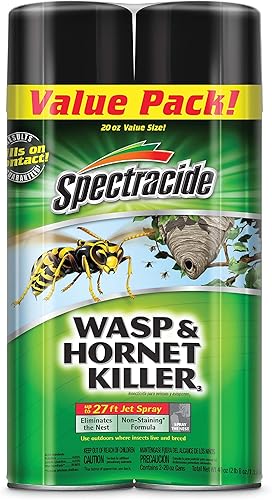 Miniatura 5 de Spectracide Bug Stop Home Barrier, Kills Ants & Wasp, Hornet and Insects Killer, Kills Wasps & Hornets, 2 Count, 20 Ounce (Aerosol Spray)