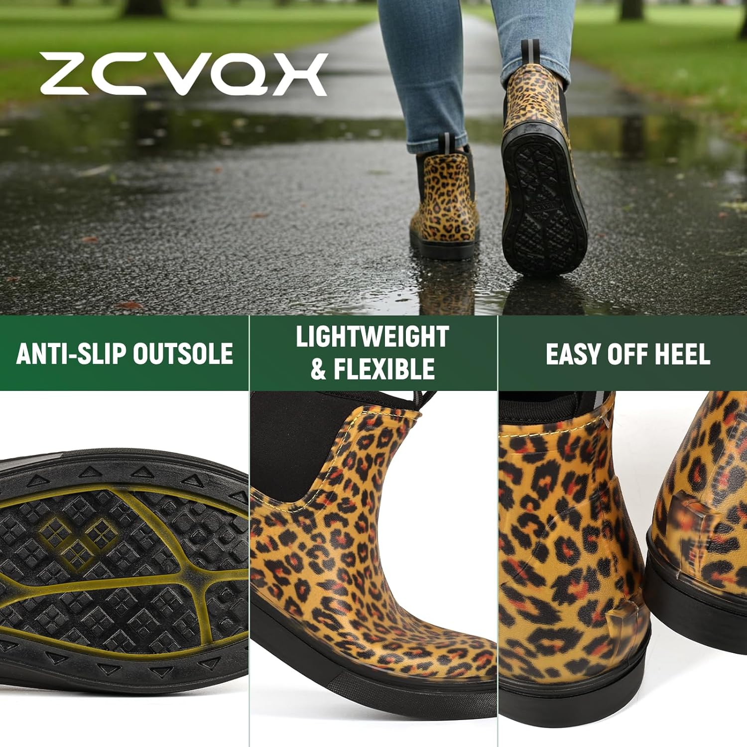 Women's Deck Boots Waterproof Ankle Rain Boots Outdoor Fishing Garden Boots for Women Anti-Slip Lightweight Comfortable Work Shoes