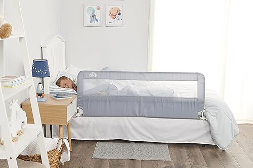 Miniatura 2 de Regalo - Riel Hideaway para cama, extralargo de 54 pulgadas, con sistema de seguridad de anclaje reforzado, color gris