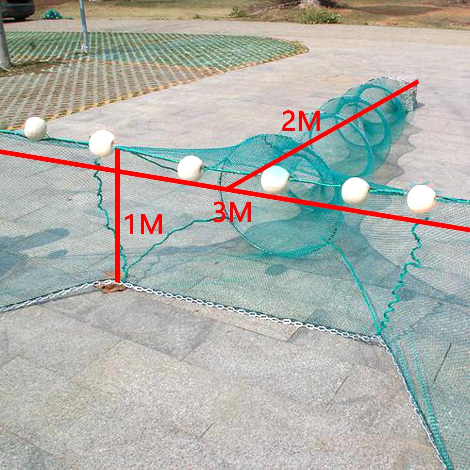 Lawaia Crawfish Trap Fish Net Collapsible Portable Minnow Folded Cast Net With Float and Chain for Shrimp, Lobster, Crab