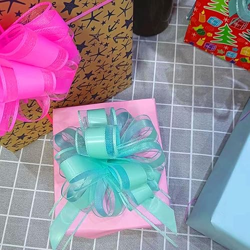 Miniatura 9 de JSTINCAL 20 lazos de cinta para envolver regalos, cestas de regalos para caja de regalo, decoración de embalaje, día de San Valentín, cumpleaños,