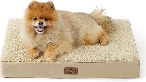Miniatura 39 de Bedsure - Cama grande para perros para jaula - Camas planas y cómodas para mascotas con funda extraíble y lavable, alfombrilla ortopédica de espuma