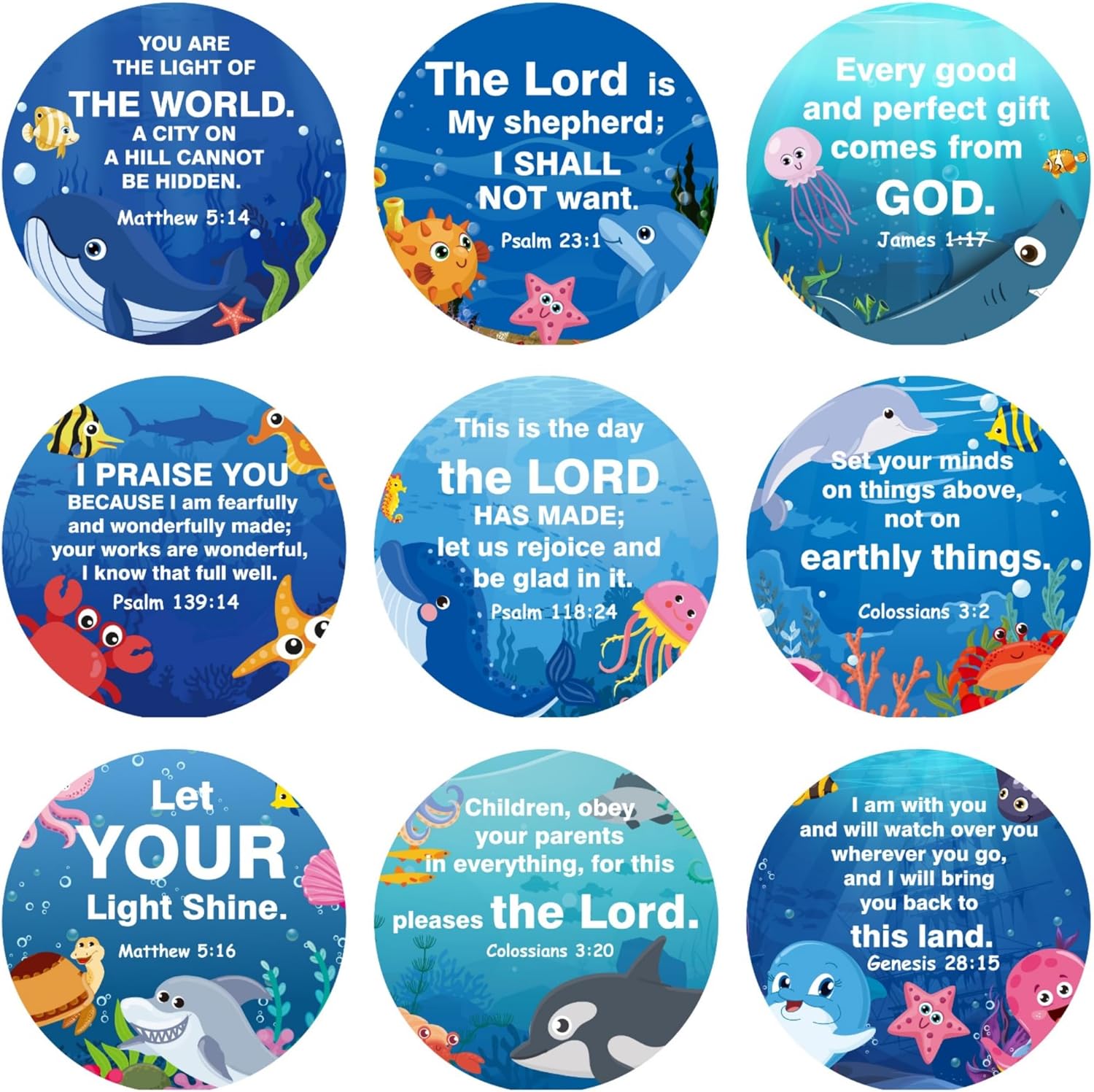 Aurelema Ocean Bible Verses Projector Galaxy Projector Includes 12 Interchangeable Christian Discs Night Light Set Project Religious on Walls or Ceilings for Christian Ocean Gifts