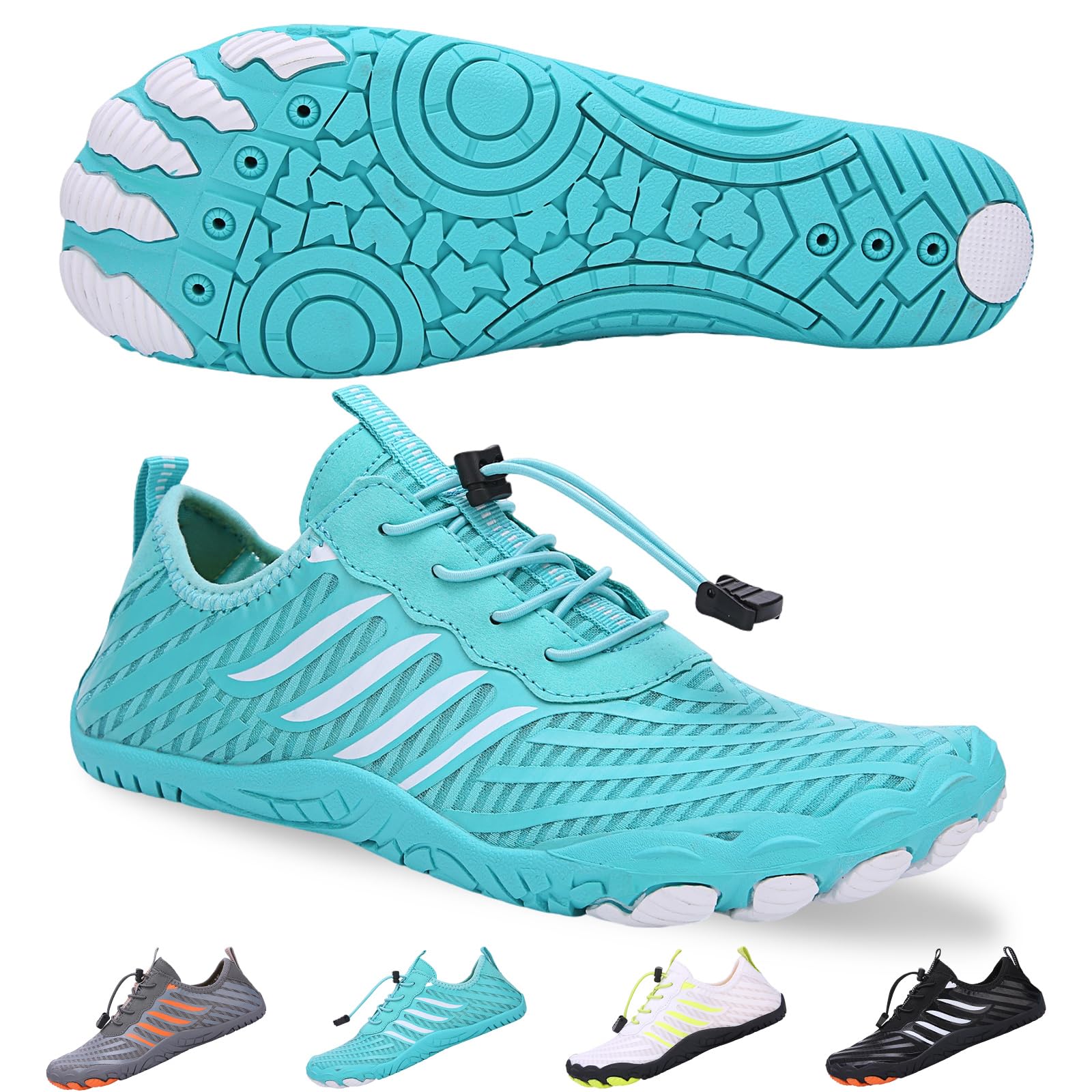 SIOSNETA Hike Barefoot Shoes for Women Men, Breathable Non-Slip Athletic Footwear, Wide Toe Water Shoes for Hiking, Non-Slip Neuropathy Shoes for Women Men, Grounded Comfort wear